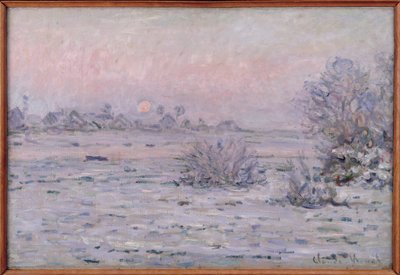 Snowy Landscape at Twilight by Claude Monet